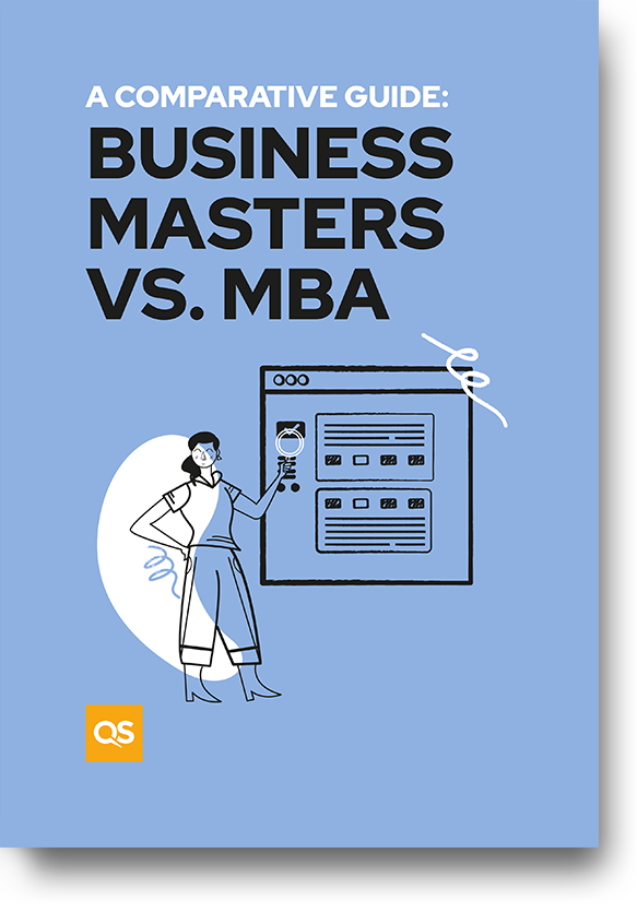 Guide cover - A comparative guide- Business masters vs MBA